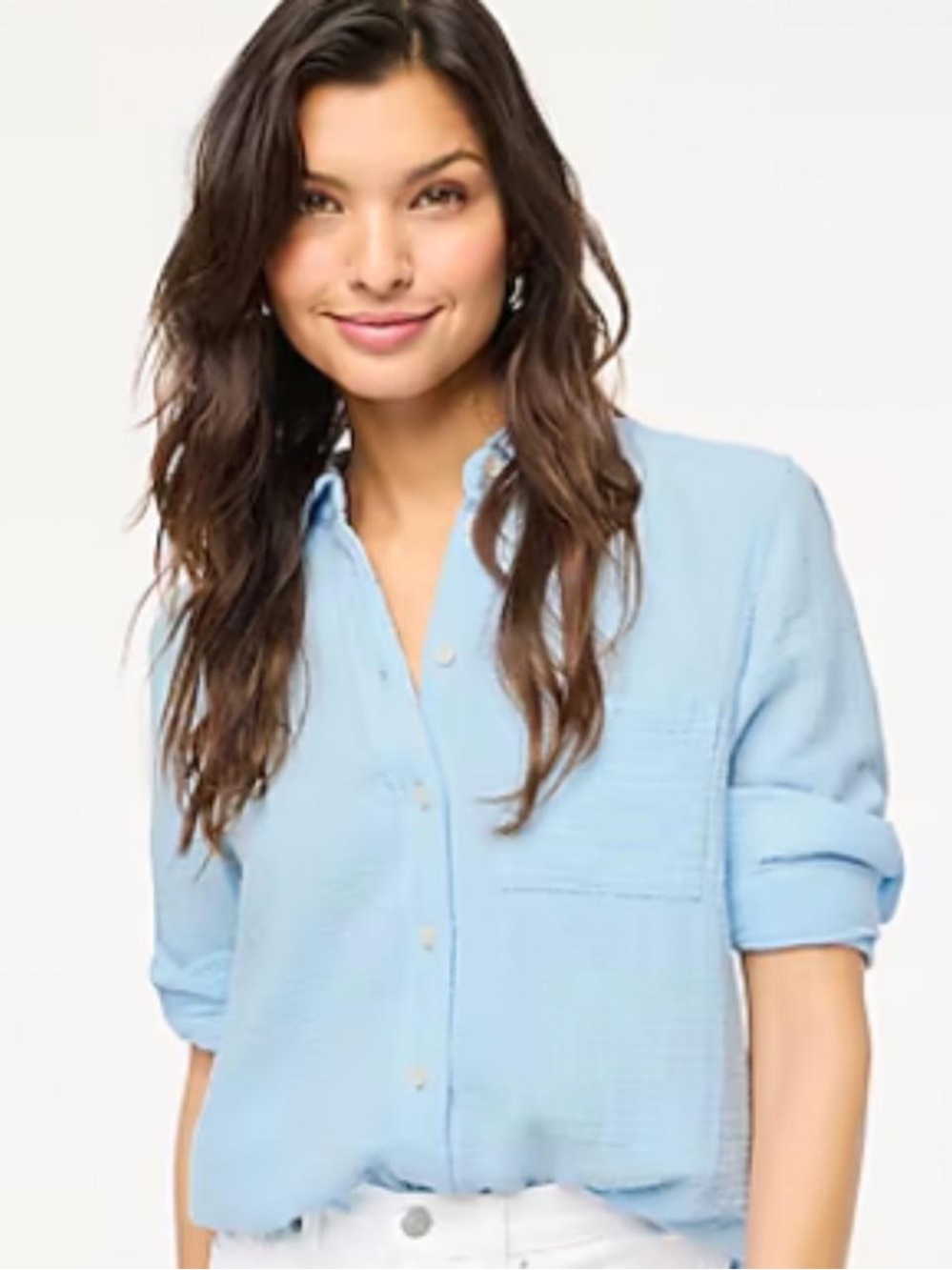 J Crew cotton gauze blouse-XL EUC